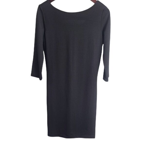 Amanda Uprichard Black 3/4 Sleeve Cocktail Party Dress Size Large - Picture 2 of 6